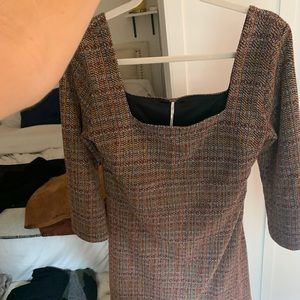 Free People square neck long sleeve dress